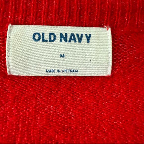 Old Navy Buffalo Plaid Fuzzy Sweater | Size Medium - Picture 2 of 5